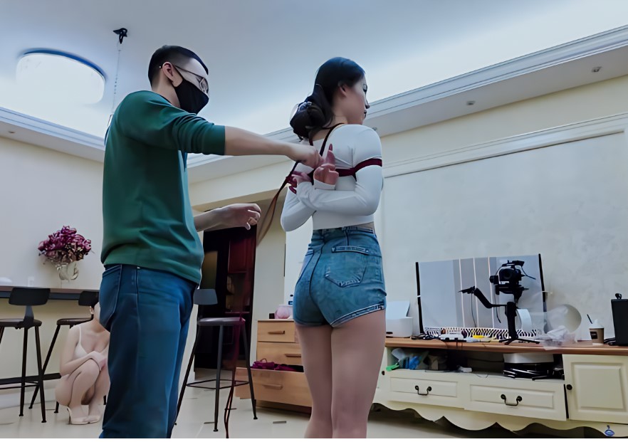 绳师日常培训 ，斯慕圈绳艺学习,抖遇字母圈,K9,女m,女s,第4张